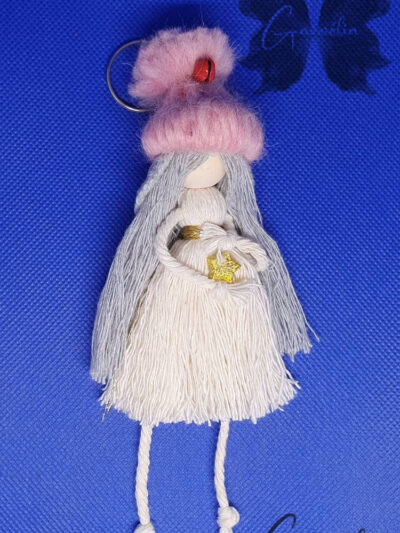 Lucie Fille Fée Porte-clés Etoile Bonnet 1 Gnomélia v2 Lucie