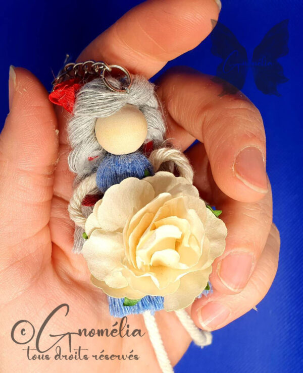 Rosa Fille Rose Porteclé 2 Gnomélia v2 Rosa