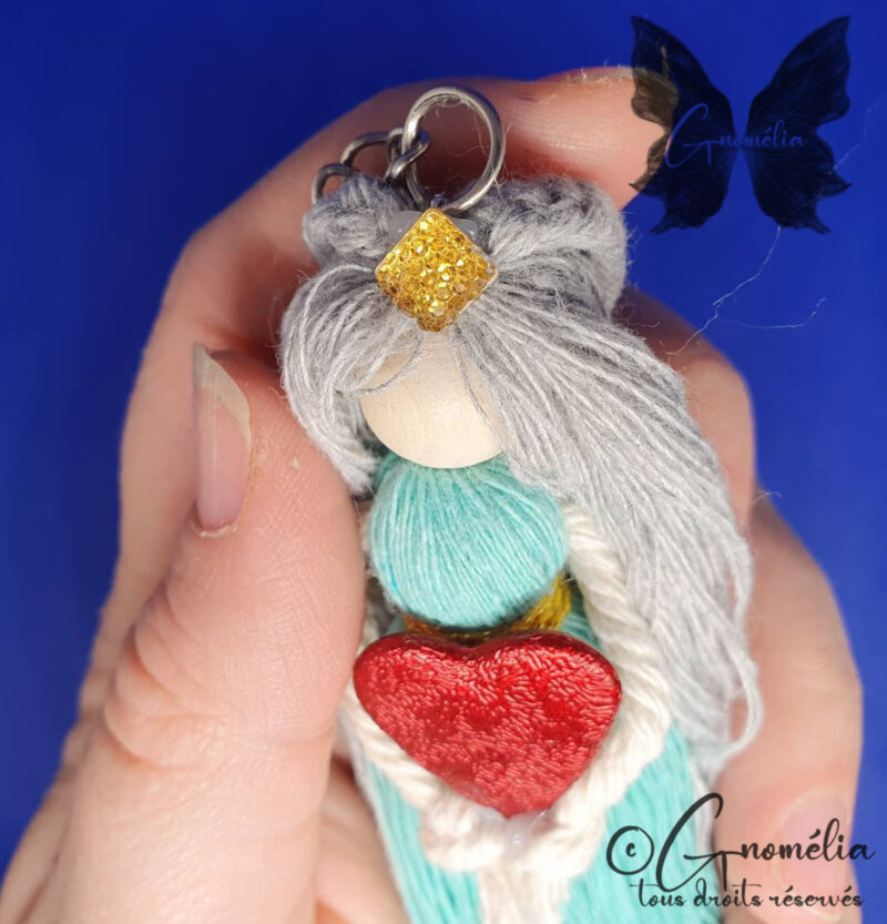 Sofia Fille Coeur Porteclé 1 Gnomélia v2 Sofia
