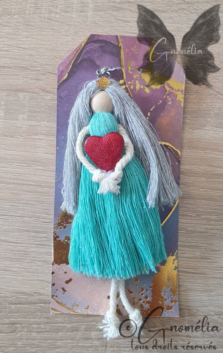 Sofia Fille Coeur Porteclé 4 Gnomélia v2 Sofia