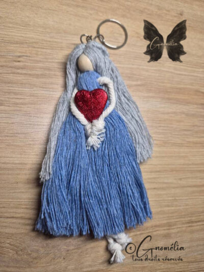 Lucinda Fée Porteclés Coeur 2 Gnomélia v2 Lucinda