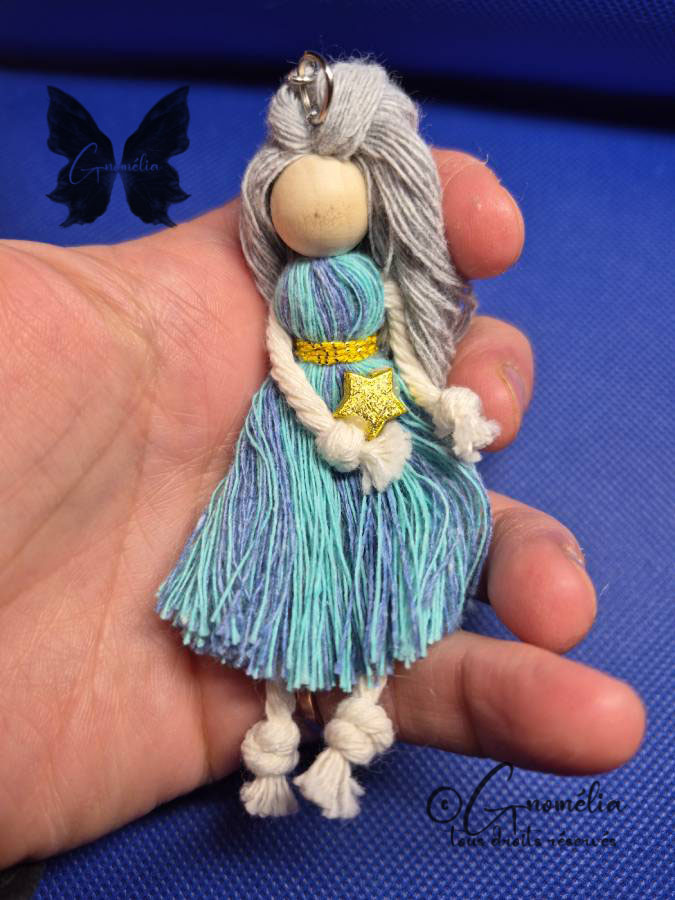 Sélène Fée Porteclés Coeur 4 Gnomélia v2 Sélène