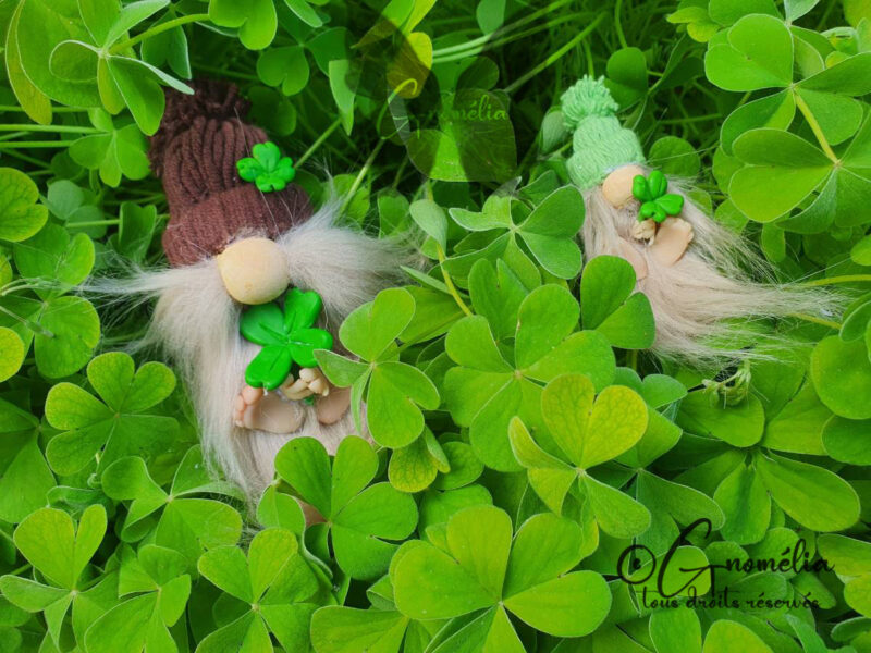 Gnome Ste Patrick Trèfle Chance 2 Gnomélia v2 Patrick
